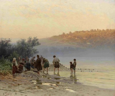 नीपर पर मछुआरा, 1898 द्वारा निकोले अलेक्जेंड्रोविच सर्गेयेव