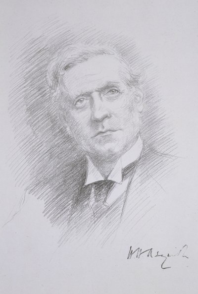 हरबर्ट हेनरी अक्विथ (1881-1947) का पोर्ट्रेट, एंटेंटे कॉर्डिएल, 1909 के एक एल्बम से द्वारा नोएल डोरविल