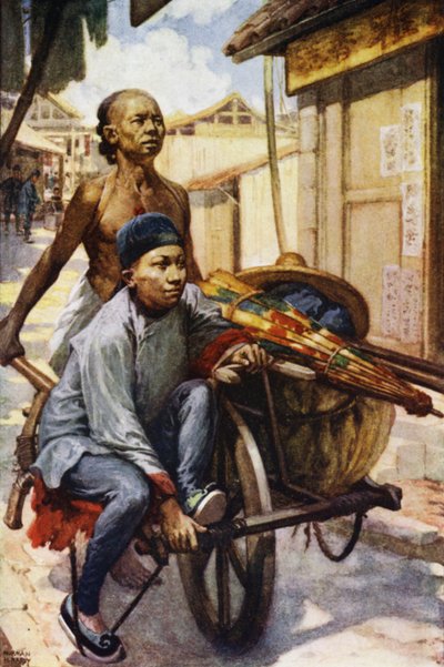चीन: एक व्हीलबारो (कलर लिथो) द्वारा नॉर्मन हार्डी