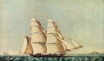 'द ओपियम क्लिपर ब्रिग एनोनिमा इन द स्ट्रेट्स ऑफ मलक्का', 1846 द्वारा नॉर्मन हिल
