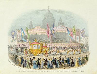 रानी विक्टोरिया सेंट पॉल कैथेड्रल, 9 नवंबर, 1837 (चित्र) द्वारा ओ। हॉजसन