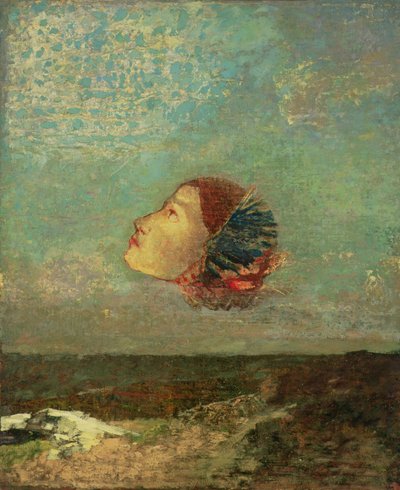 गोया को श्रद्धांजलि, c.1895 (कैनवास पर चढ़े कार्ड पर तेल) द्वारा Odilon Redon