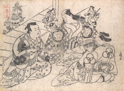 एक नाटक से दृश्य, 1710-13।, 1710-13। द्वारा ओकुमुरा मसानोबु