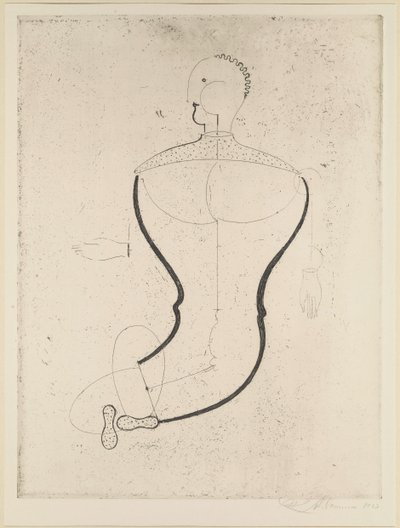 बाईं ओर सार आंकड़ा, 1923। द्वारा ऑस्कर श्लेमर