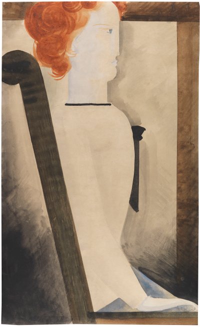 बैठी हुई महिला, 1929। द्वारा ऑस्कर श्लेमर