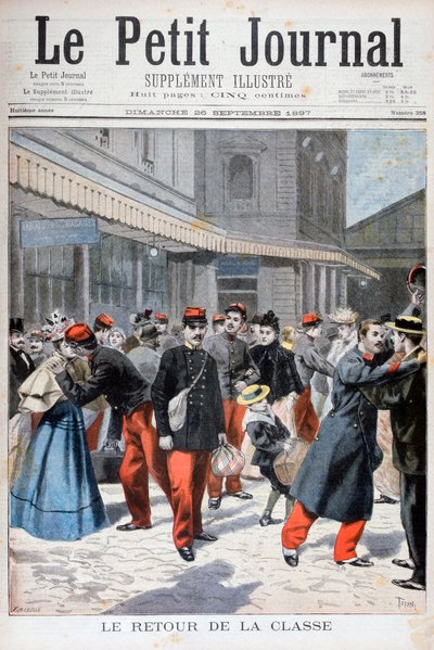 फ्रांसीसी सैनिकों की घर वापसी, फ्रांस, 1897 द्वारा ओसवाल्डो टोफानी