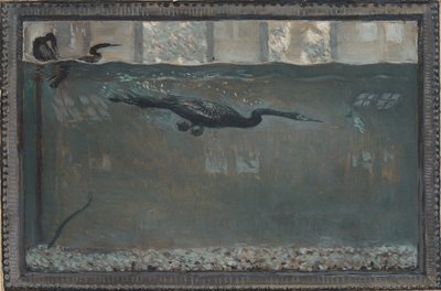 डाइविंग कॉर्मोरेंट, 1900। द्वारा ओटो एच. बाचेर