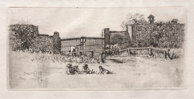 द गेट, लस्टहेम, 1879। द्वारा ओटो एच. बाचेर