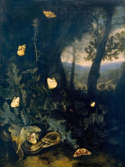 थीस्ल और साँप के साथ वन तल द्वारा ओटो मार्सस वैन श्रिएक