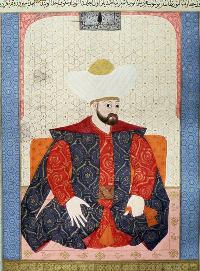 तुर्क साम्राज्य: "" तुर्क सुल्तान मुराद I (1326-1389) का पोर्ट्रेट इतिहासकार सैय्यद लोकमान आशुरी द्वारा १५३८। तुर्की और इस्लामी कला संग्रहालय द्वारा ओटोमन स्कूल