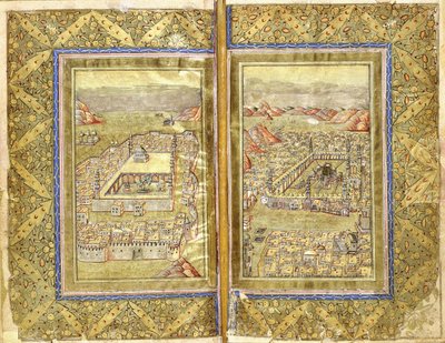 मक्का और मदीना के दृश्य, c.1794-5 द्वारा ओटोमन स्कूल