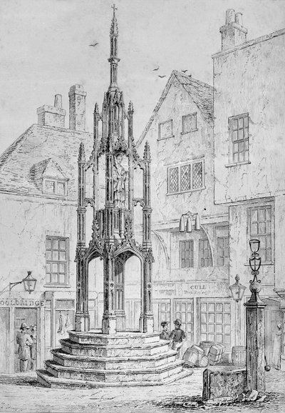 सिटी क्रॉस विनचेस्टर, c.1830 द्वारा ओवेन ब्राउन कार्टर