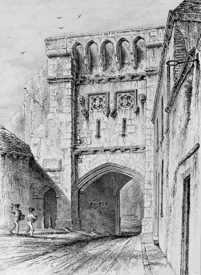 वेस्ट गेट विनचेस्टर, c.1830 द्वारा ओवेन ब्राउन कार्टर