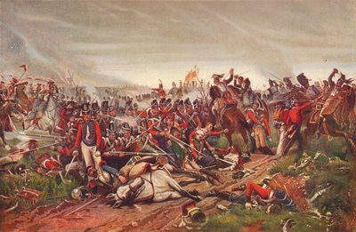 1815 1906 की वाटरलू की लड़ाई में एक ब्रिटिश पैदल सेना वर्ग को चार्ज करने वाले फ्रांसीसी क्युरासियर्स द्वारा पी जज़ेटो
