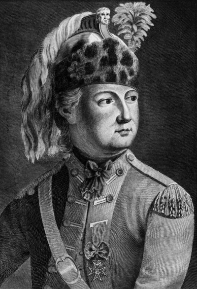 नाइट ऑफ ईऑन (1728-1810), राजा के लिए फ्रांसीसी गुप्त एजेंट, वह क्रॉस-ड्रेस, उत्कीर्णन का इस्तेमाल करता था द्वारा फादर जीन बैप्टिस्ट ब्रैडेल