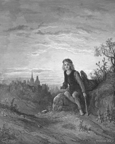 हाईगेट पर व्हिटिंगटन, 1872। द्वारा पनेमेकर