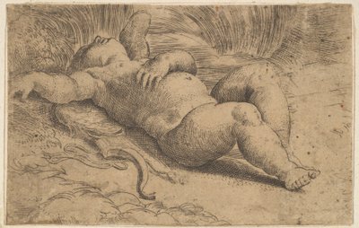 कामदेव निद्रा, 16 वीं शताब्दी। द्वारा Parmigianino