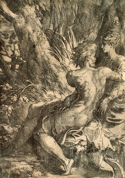 प्रेमी, c1527। द्वारा Parmigianino
