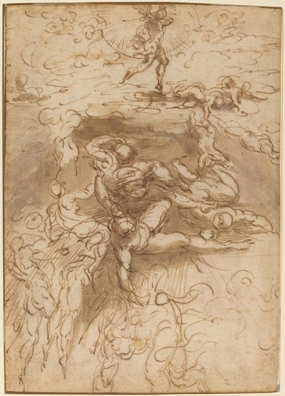 विद्रोही एन्जिल्स का पतन [रेक्टो] द्वारा Parmigianino