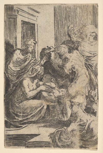 द नेटिविटी, 16 वीं शताब्दी की शुरुआत में। द्वारा Parmigianino