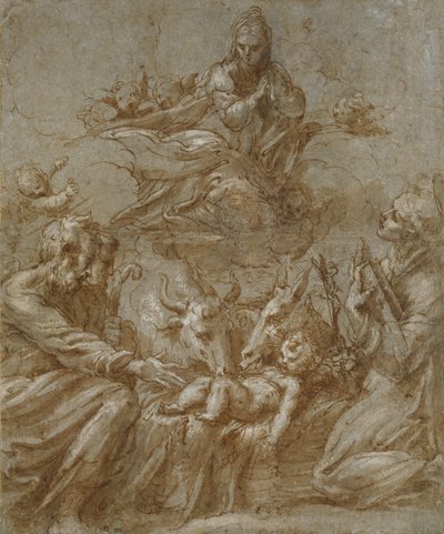 मसीह का जन्म, c1520s द्वारा Parmigianino
