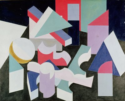 रचना, c.1923-26 (कैनवस पर तेल पूर्व क्रेयॉन) द्वारा पैट्रिक हेनरी ब्रूस