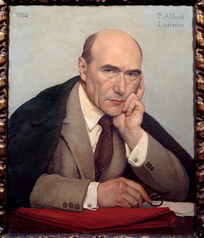 फ्रांसीसी लेखक आंद्रे गिड का चित्रण (1869-1951) द्वारा पॉल अल्बर्ट लॉरेंस