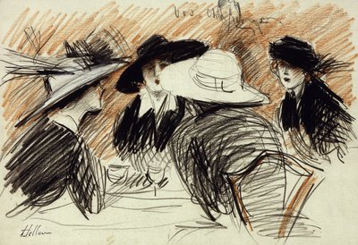 वोस चेपेक्स: लेडीज़ एट द रिट्ज़, न्यूयॉर्क, 1913 द्वारा Paul Cesar Helleu