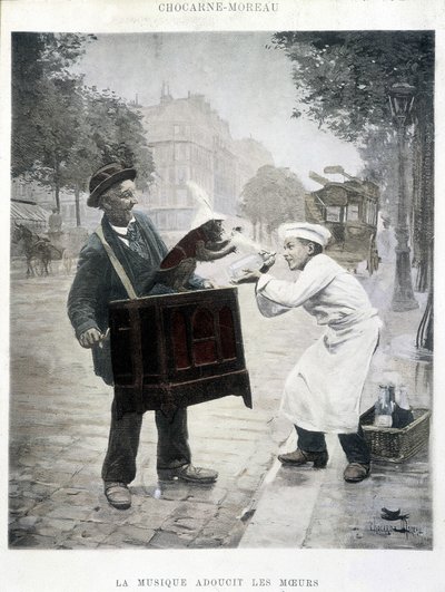 संगीत नैतिकता को नरम करता है, चोकर्न-मोरो द्वारा पेंटिंग, c. 1900 द्वारा पॉल चार्ल्स चोकार्ने मोरो