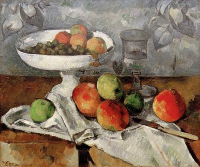 फलों के कटोरे के साथ अभी भी जीवन द्वारा Paul Cézanne