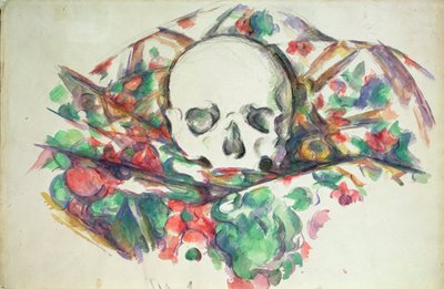 ड्रेपर पर खोपड़ी, c.1902-06 द्वारा पॉल सेज़ेन