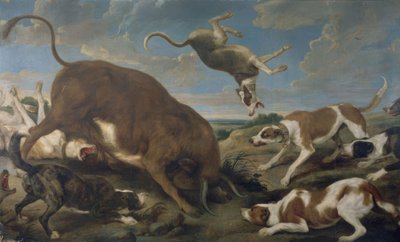 टोगो डॉग्स द्वारा लिया गया - XVII CENTURY - LIENZO 210 × 346 सेमी - BAROQUE FLAMENCO द्वारा पॉल दे वोस