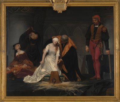 लेडी जेन ग्रे का निष्पादन। 1833 द्वारा Paul Delaroche