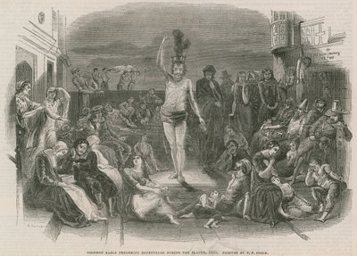 सोलोमन ईगल प्लेग (उत्कीर्णन) के दौरान पश्चाताप का उपदेश देता है द्वारा पॉल फाल्कनर पोल