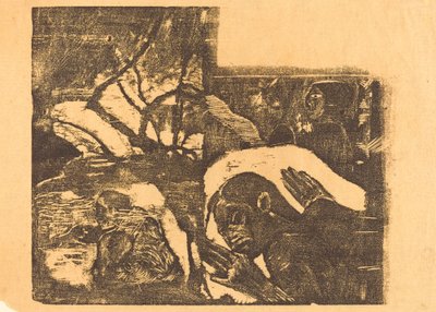 एक जंगल में एक माओरी महिला, मनाओ तुपापौ वह एक आत्मा द्वारा प्रेतवाधित है, 18941895। द्वारा पॉल गाउगिन