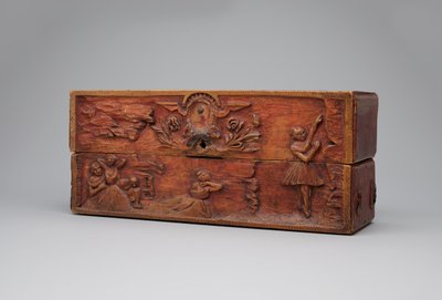 सजा हुआ लकड़ी का बक्सा, 1884। द्वारा पॉल गाउगिन