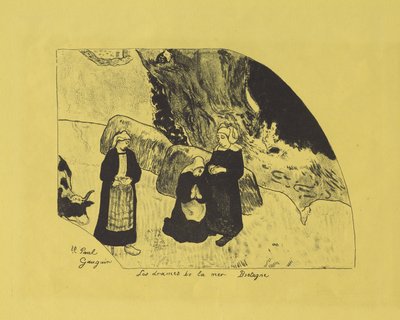 द ड्रामा ऑफ़ द सी: ब्रिटनी, 1889 द्वारा पॉल गाउगिन