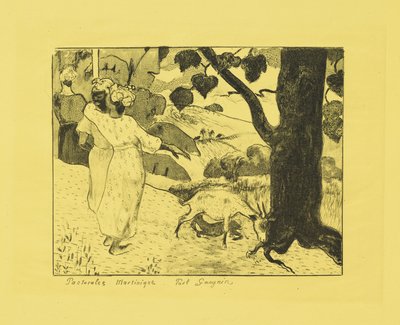 मार्टीनिक पादरी, 1889 द्वारा पॉल गाउगिन