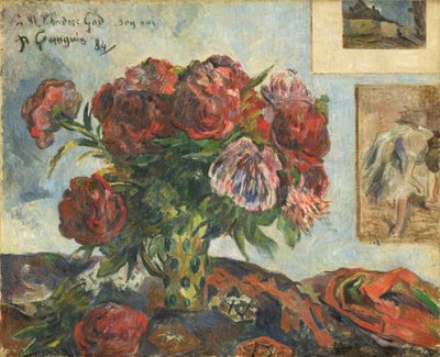 फिर भी जीवन Peonies के साथ द्वारा पॉल गाउगिन