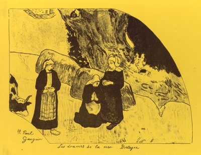 वोल्पिनी सुइट: ड्रामा ऑफ़ द सी: ब्रिटनी लेस ड्रामे डी ला मेर, ब्रिटनी, 1889। द्वारा पॉल गाउगिन