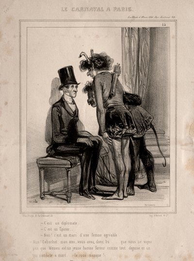 कार्निवल, 1841। द्वारा पॉल गवरानी