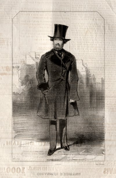 वेशभूषा डी हमन, 1843। द्वारा पॉल गवरानी