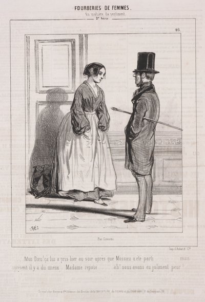 फोरबरीज़ डी फेमेस: सेंटीमेंट के मामलों में, 1842। द्वारा पॉल गवरानी