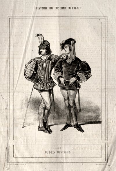 फ्रांस में पोशाक का इतिहास: न्यायाधीश टेलर, 1843। द्वारा पॉल गवरानी