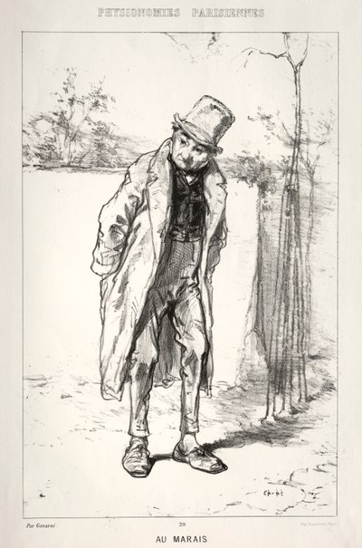 फिजियोमनीस पैरिसिएन: इन द मैराइस, 1869। द्वारा पॉल गवरानी