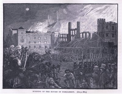 संसद के सदनों को जलाना 1834 द्वारा पॉल हार्डी