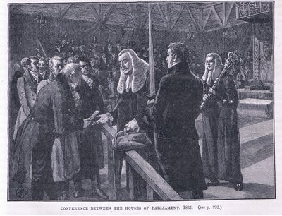 1835 ई। संसद के सदनों के बीच सम्मेलन द्वारा पॉल हार्डी