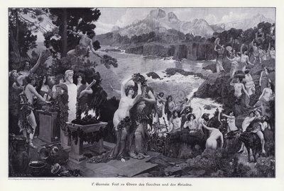 Bacchus और Ariadne के सम्मान में पर्व (उत्कीर्णन) द्वारा पॉल जीन गेरवाइस