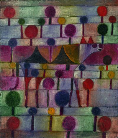 ऊंट पेड़ की एक लयबद्ध लैंडस्केप में, 1920 द्वारा Paul Klee