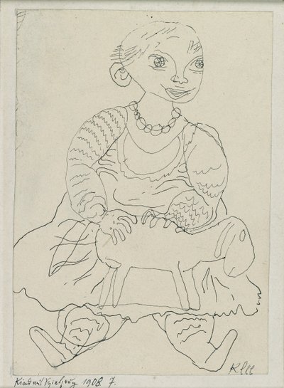 एक खिलौना वाला बच्चा, 1908 द्वारा पॉल क्ले